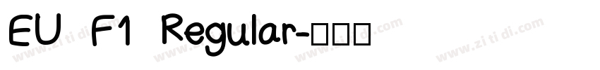 EU F1 Regular字体转换